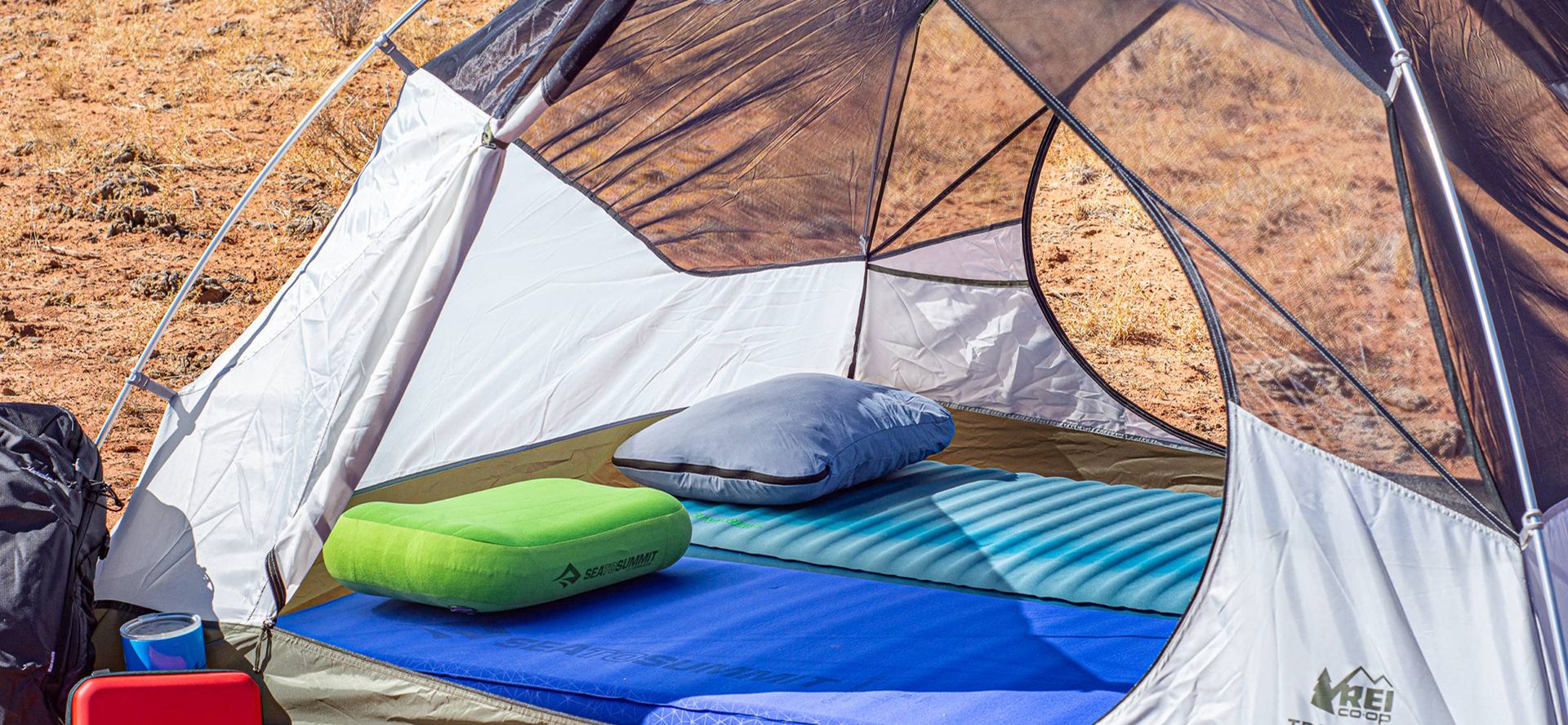 Camping Filled Pillows.