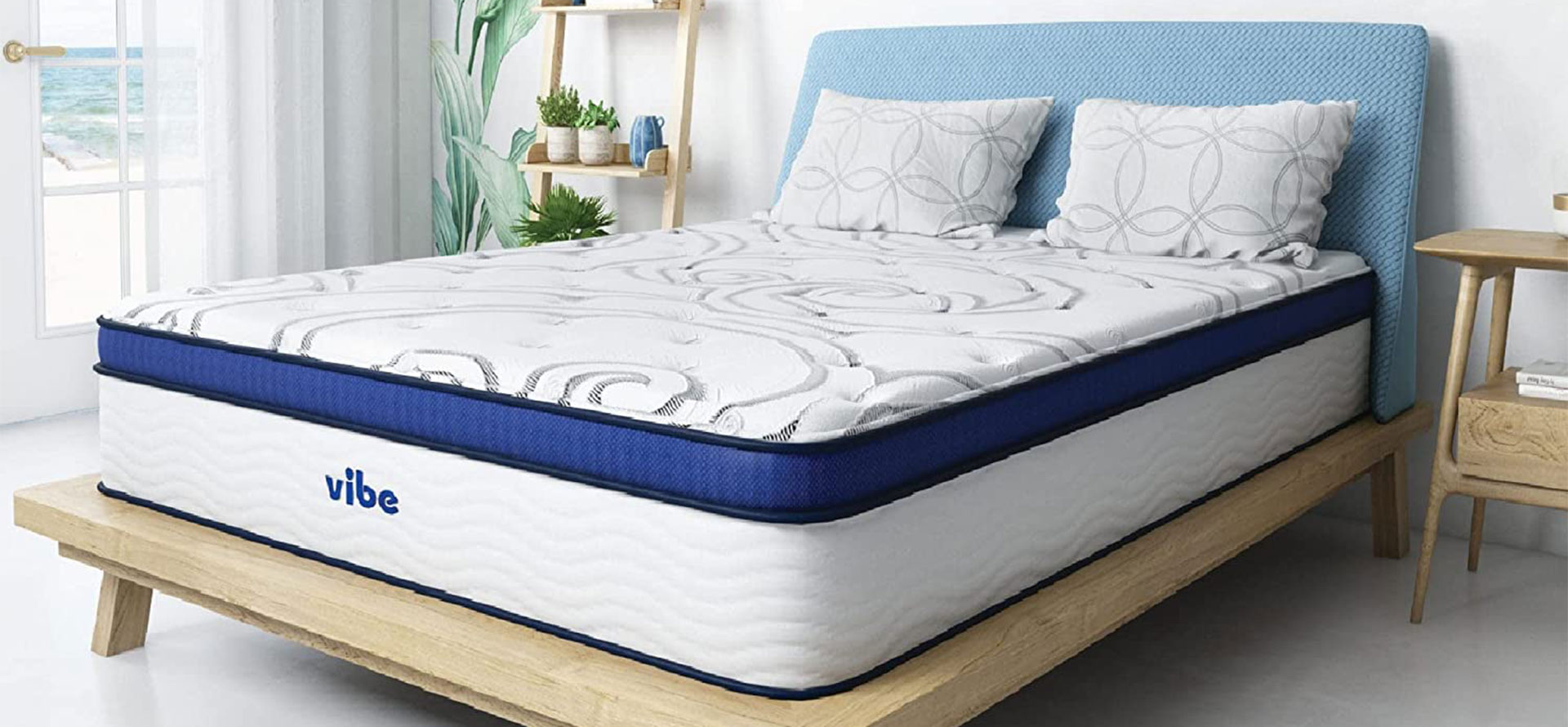 Vibe mattress on bed.