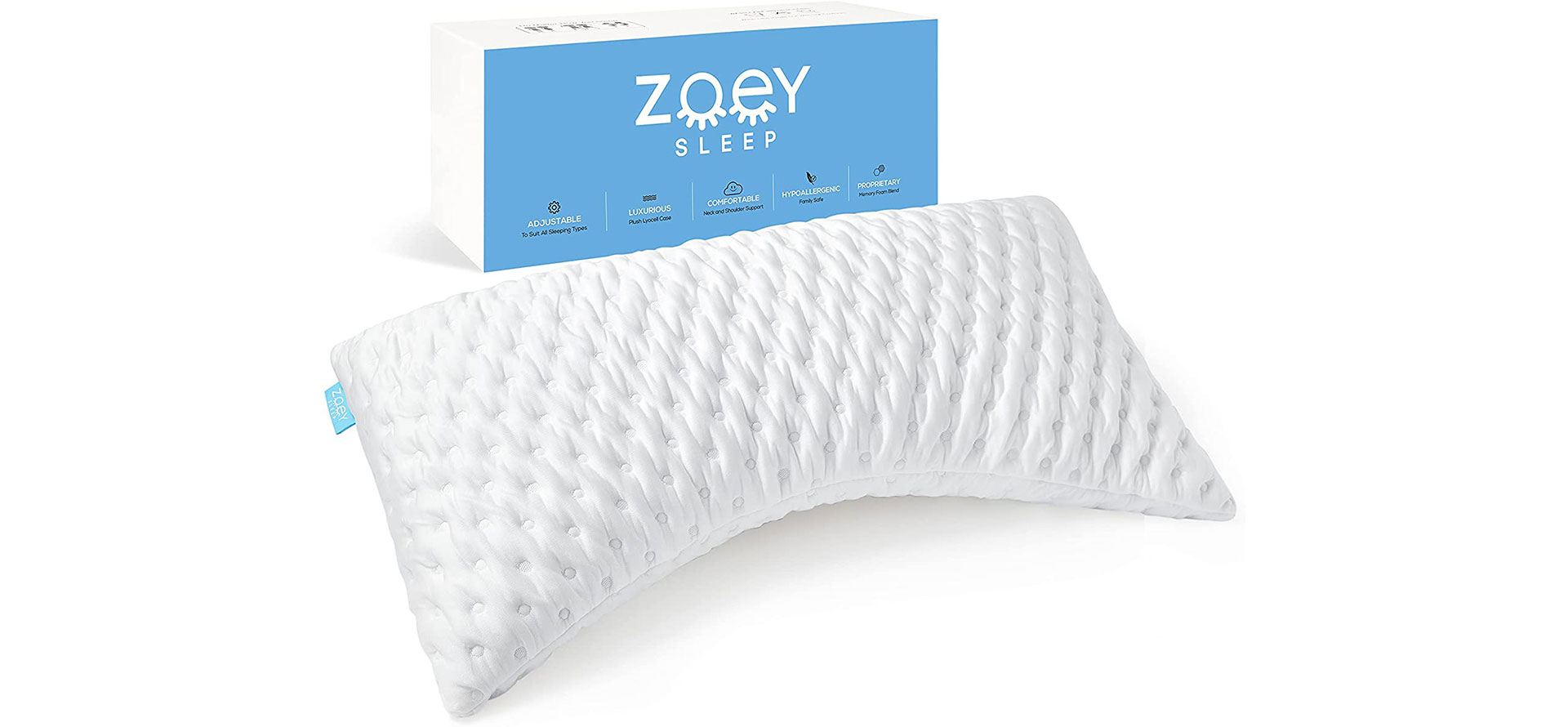 Zoey memory foam pillow.