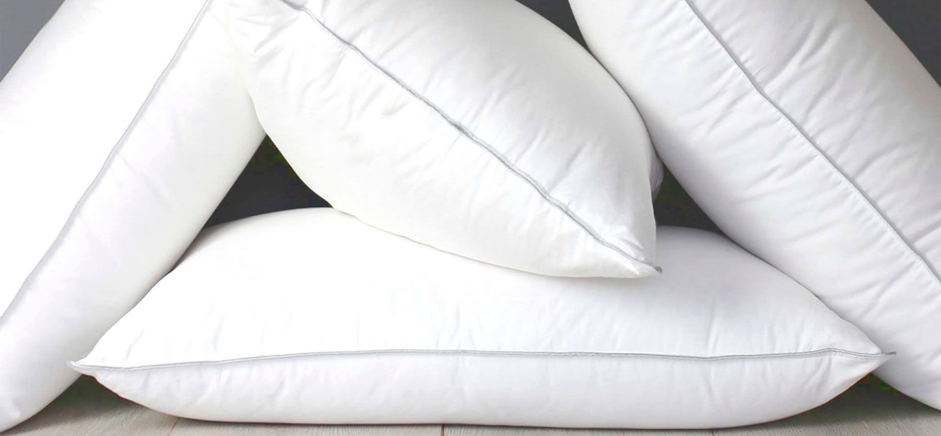 Different types of down pillows.
