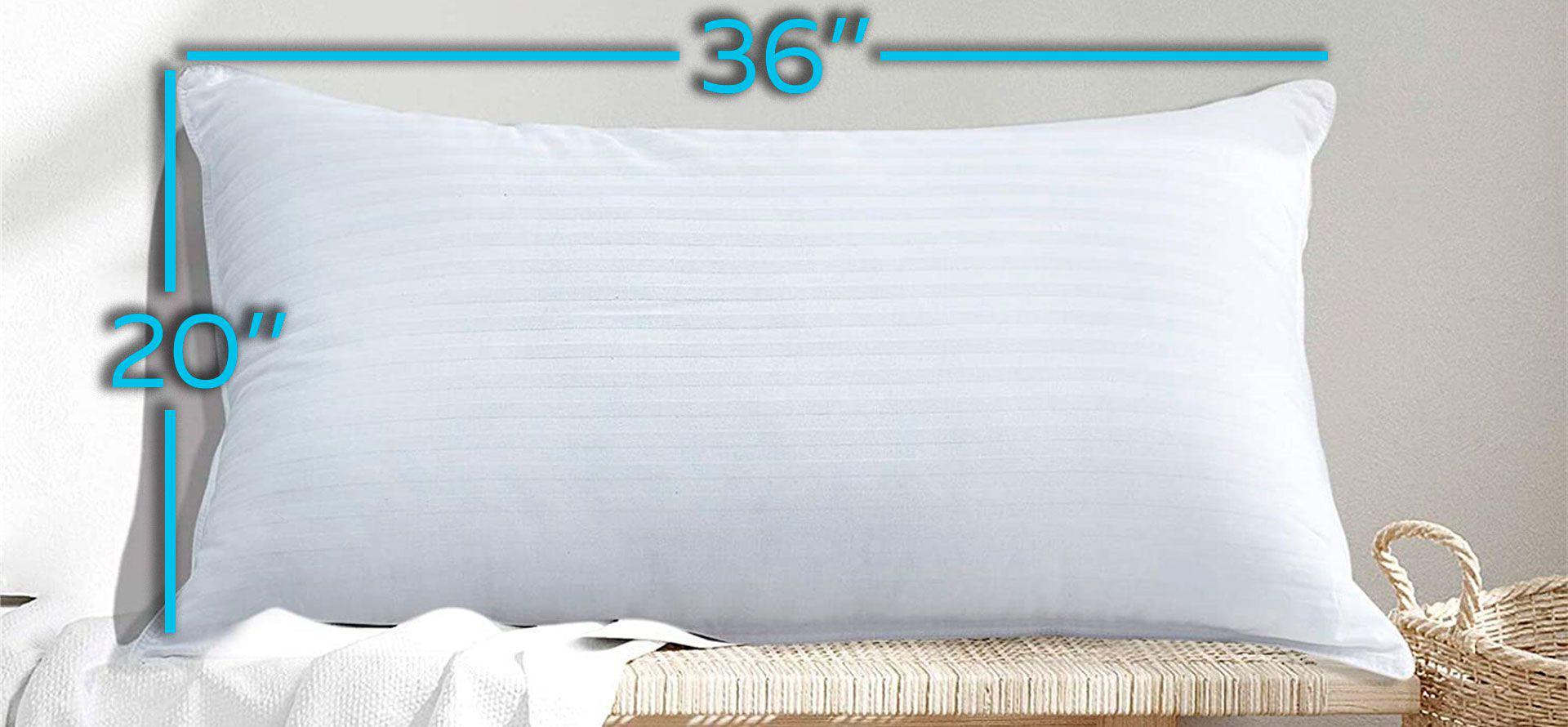 King size pillow dimensions.