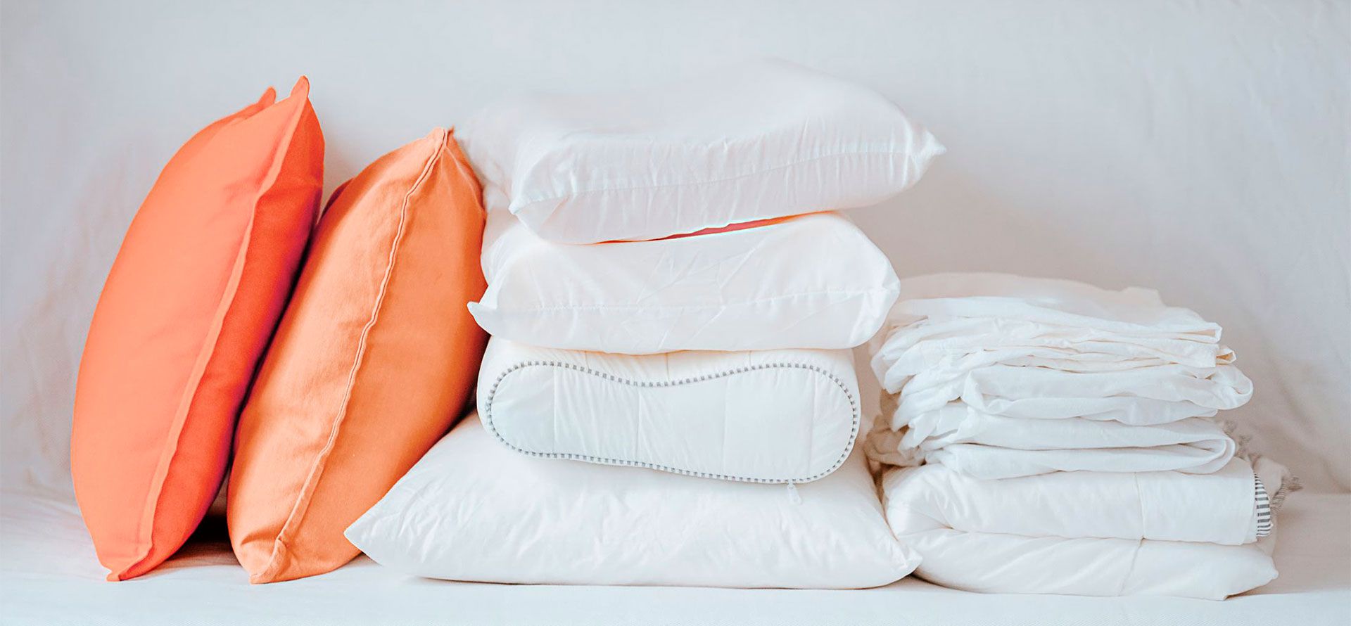 Different types of pillows.